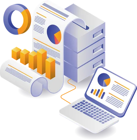 Server analysis data management  Illustration
