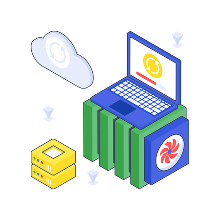 Server Backup  Illustration