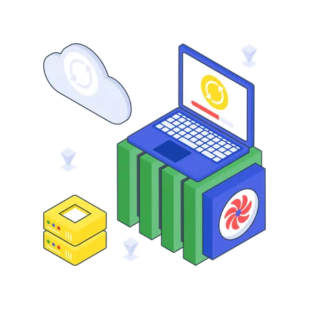 Server Backup  Illustration