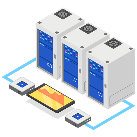 Server-Betriebssystem  Illustration