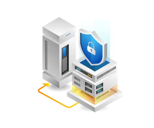 Server big data security Illustration