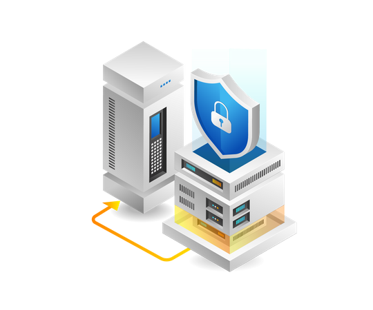 Server big data security  Illustration