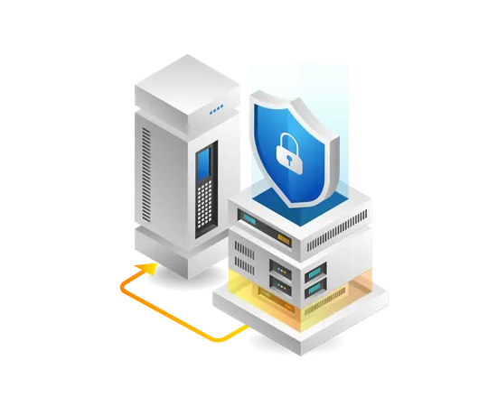 Server big data security  Illustration