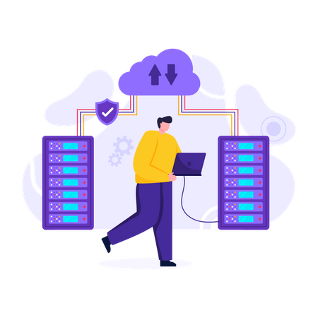 Server Cloud Illustration