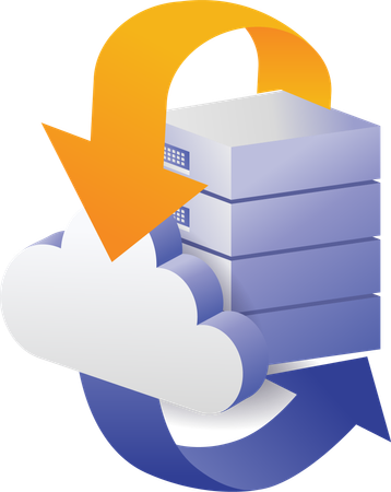 Server Cloud Management  Illustration