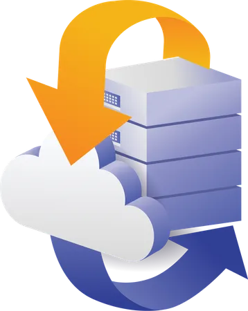 Server Cloud Management  Illustration