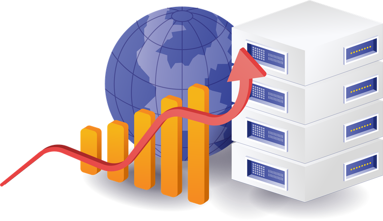 Server data analysis  Illustration