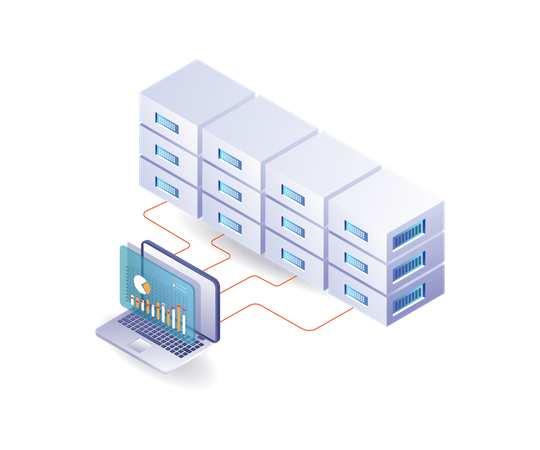 Server data analysis professional  일러스트레이션