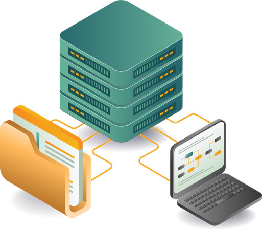 Server data management technology  Illustration