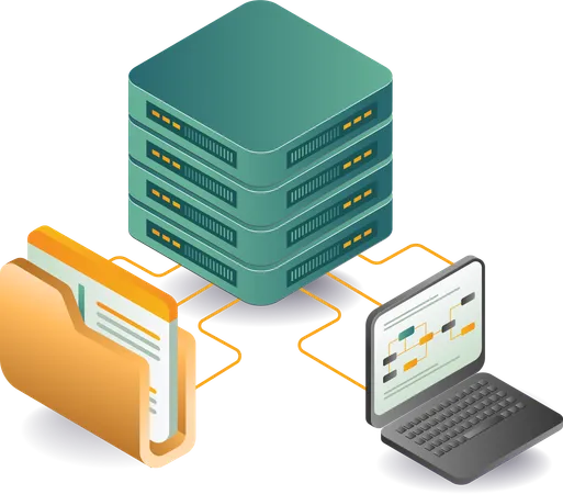 Server data management technology  Illustration