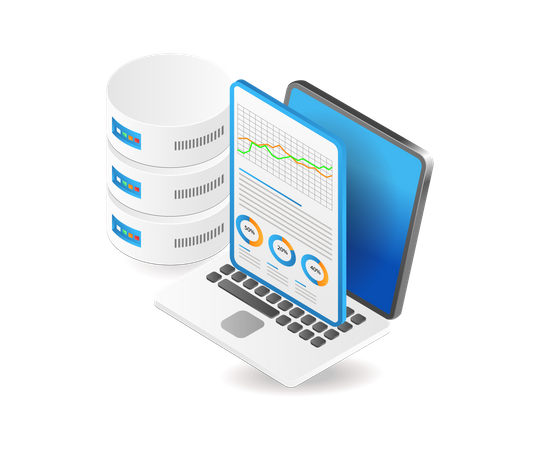 Server data performance  Illustration