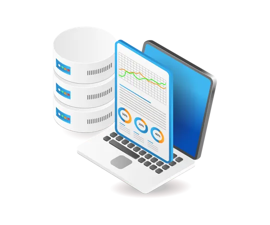 Server data performance  Illustration