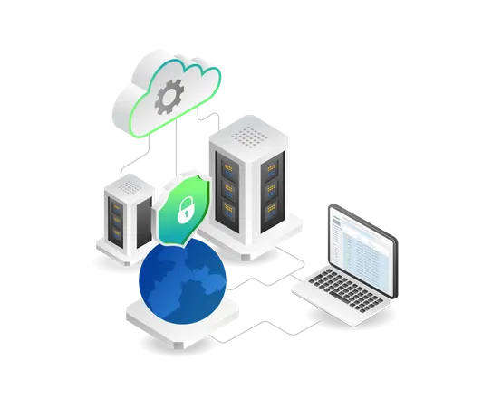 Server data protection Illustration