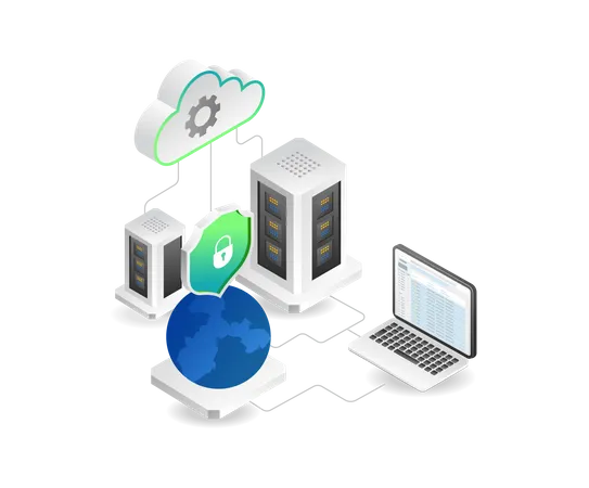 Server data protection  Illustration