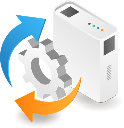 Server data recovery  Illustration