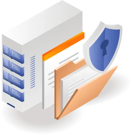 Server data security Illustration
