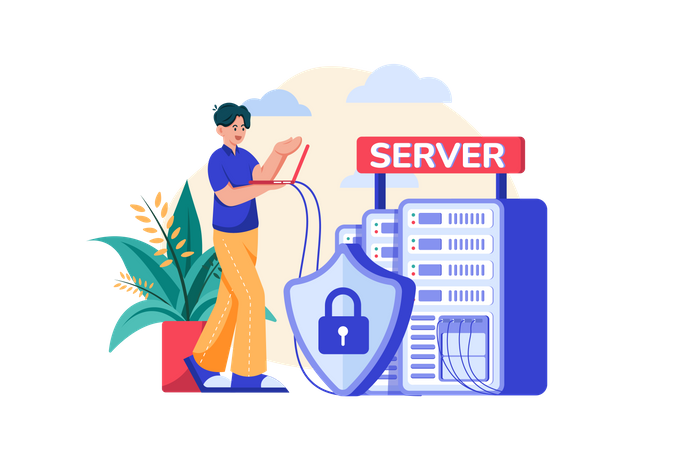 Server Data Security  Illustration