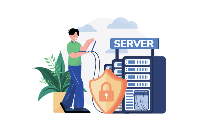 Server Data Security  Illustration