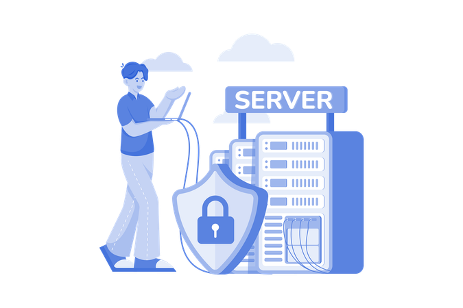 Server Data Security  Illustration