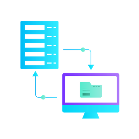 Server data transfer  Illustration