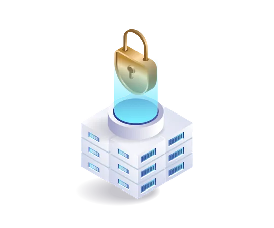 Server database security  Illustration