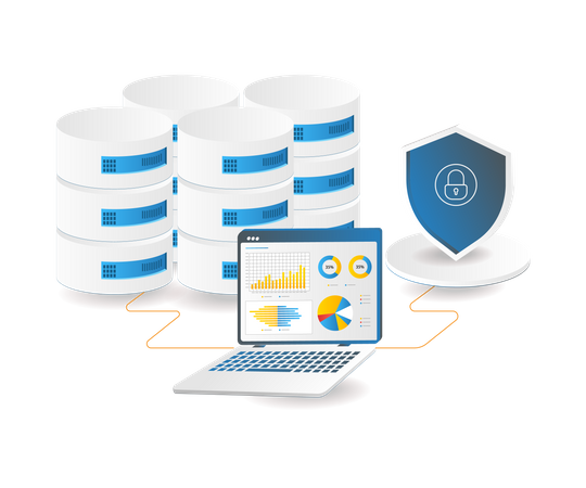 Server database security analysis  Illustration