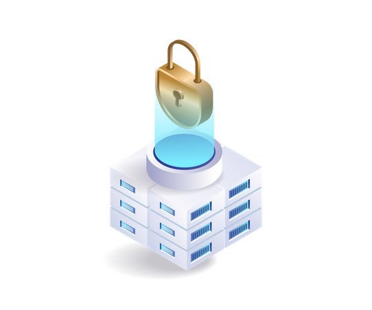 Server database security  Illustration