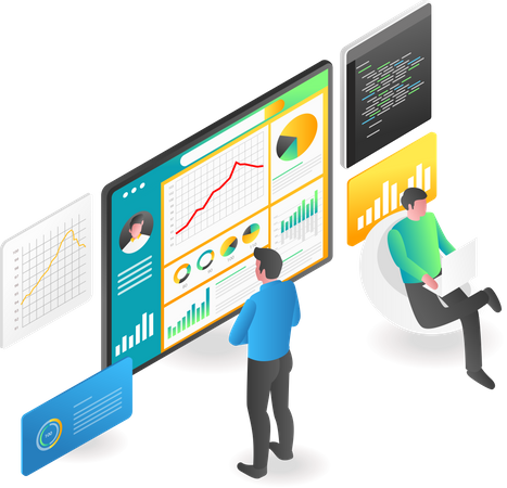 Server-Datenbanküberwachung  Illustration