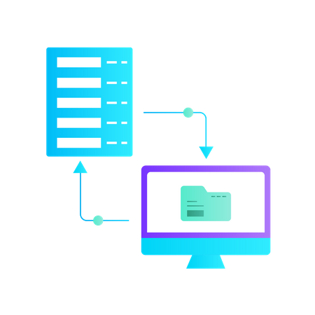 Serverdatentransfer  Illustration