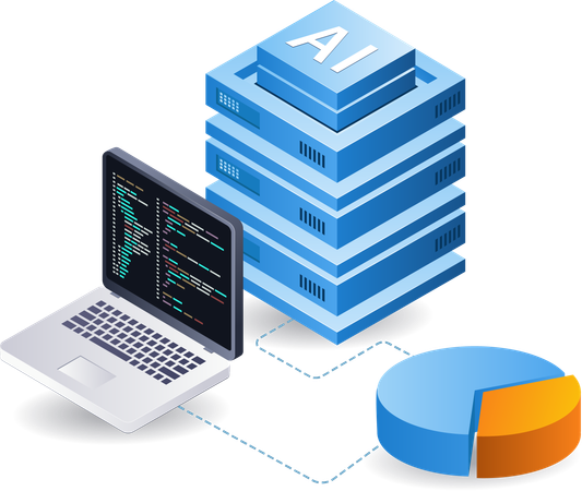 Server development analysis data  Illustration