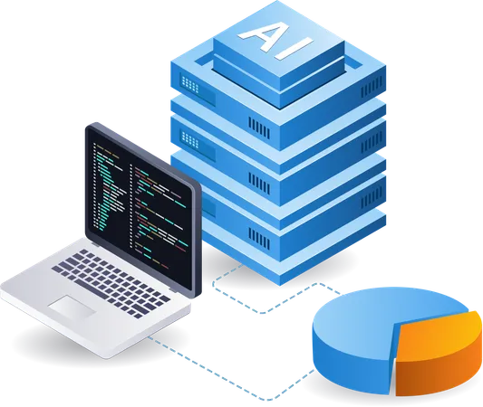 Server development analysis data  Illustration