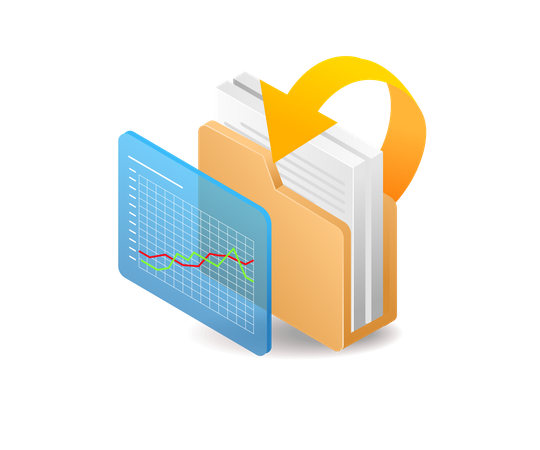 Server folder data analysis Illustration