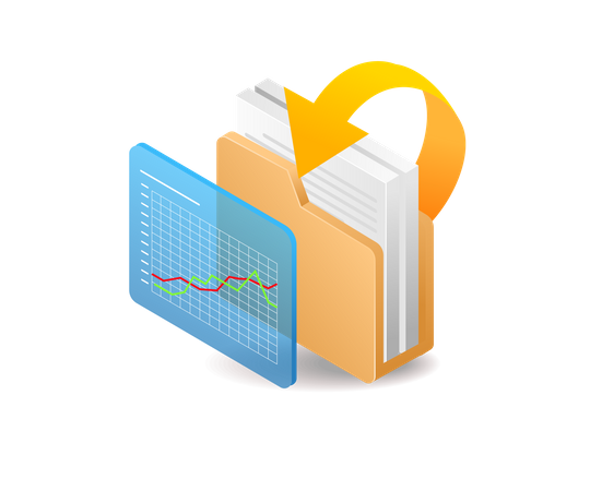 Server folder data analysis  Illustration