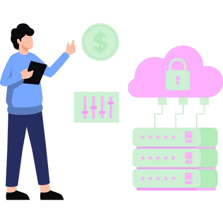 The Server Has Cloud Protection Illustration