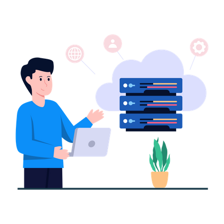 Server Hosting  Illustration