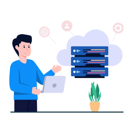 Server Hosting  Illustration