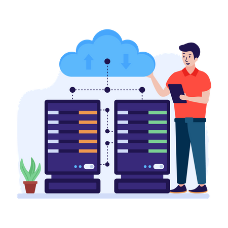 Server hosting  Illustration