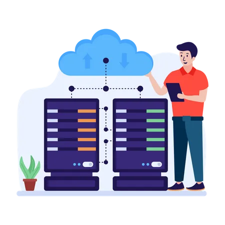 Server hosting  Illustration