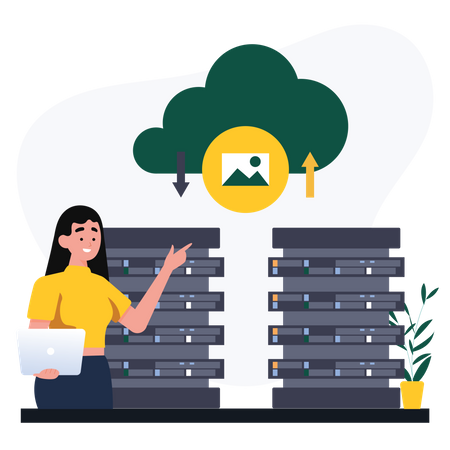 Server hosting  Illustration