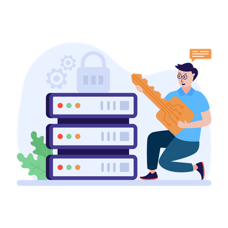 Server Key  Illustration