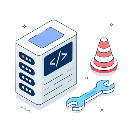 Server Maintenance  Illustration