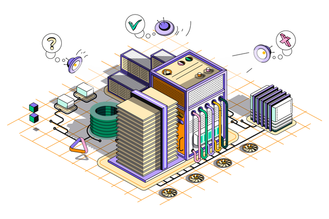 Server maintenance  Illustration