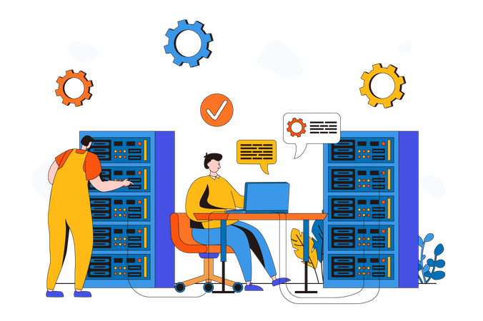 Server Maintenance service  Illustration