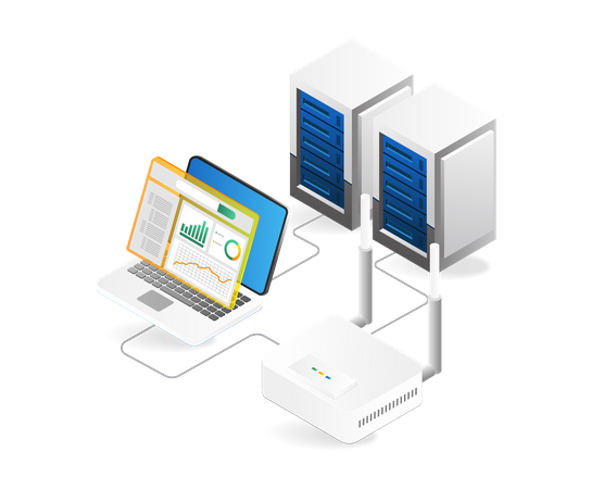 Server Management  Illustration