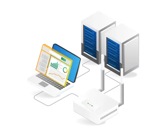 Server Management  Illustration