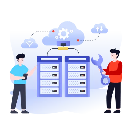 Server Management  Illustration