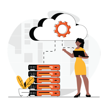 Server management  Illustration