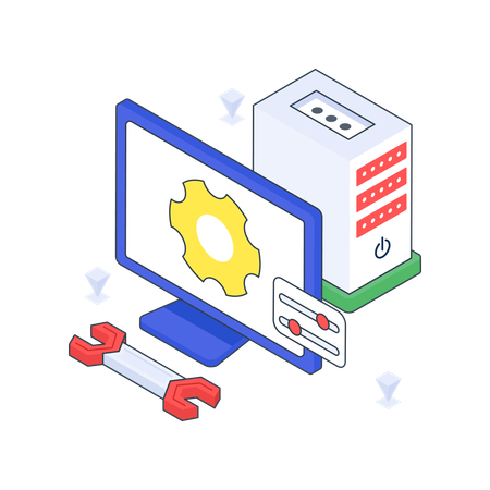 Server Management  Illustration