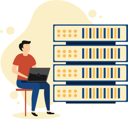 Server management  Illustration