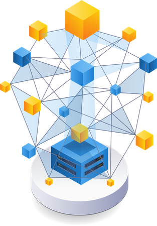 Server network  Illustration